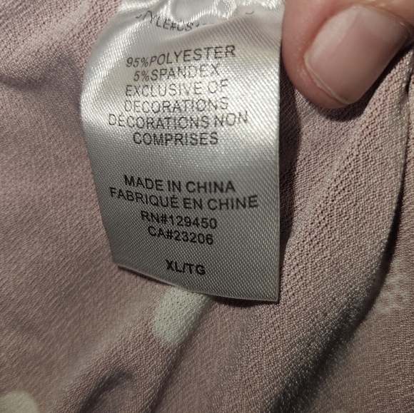 Como Blu Womans Polka Dot Top Size Xl - Picture 13 of 14